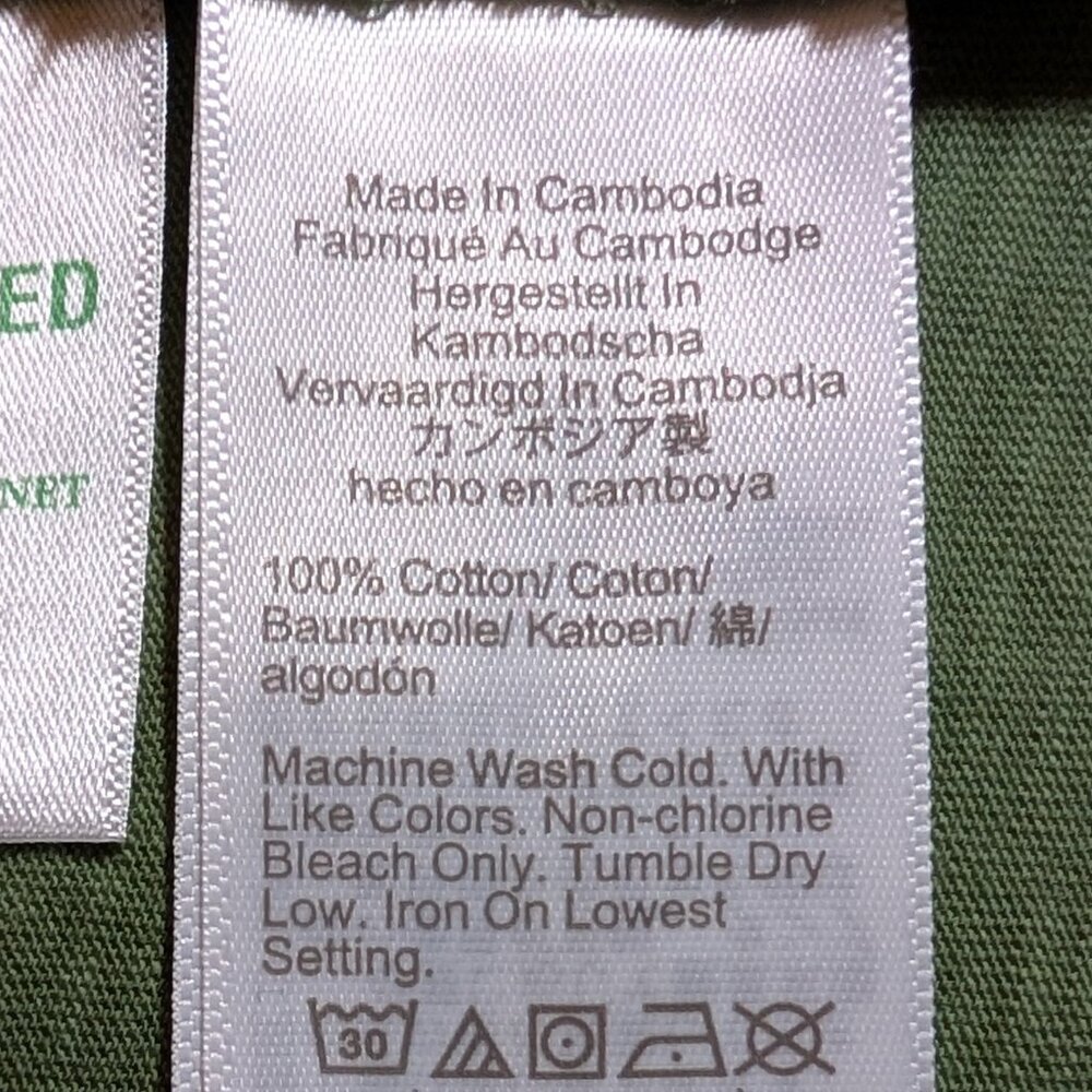 J. Crew Factory Vintage Slub Cotton V-Neck Tee in Moss - Picture 4 of 11